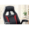 thumbnail image 4 of Office Chairs Stylish Office Chair Upholstered 1pc Comfort Adjustable Chair Relax Gaming Office Chair Work Black And Red Color Padded Armrests,Ergonomic Office Chairs, 4 of 6