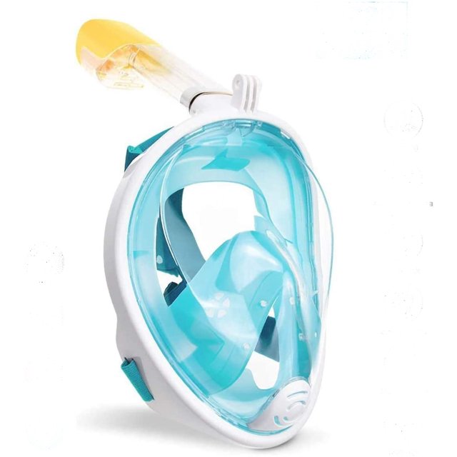 Máscara de buceo con campo de visión de 180 °, máscara de snorkel máscara completa, máscara de buceo máscara completa antivaho / antifugas Adepaton WL-00549-6