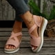 thumbnail image 4 of Sandalias Plataforma Elegantes Gruesas Informales Cómodas Tacón Cuña Antideslizantes Transpirables para Fiestas Y, 4 of 8