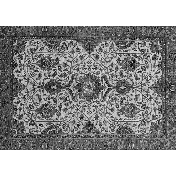 Ahgly Company Indoor Rectangle Abstract Gray Modern Area Rugs, 7' x 10'
