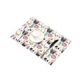 thumbnail image 3 of MKHERT Watercolor Puppy French Bulldog with Sweet Macarons Dessert Placemats Table Mats for Dining Room Kitchen Table Decoration 12x18 inch,Set of 6, 3 of 4