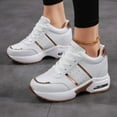 thumbnail image 4 of Women's Platform Sneakers Wedges  Lace Up Shoes Increase Fashion Sneakers for Womens Girls, 4 of 6
