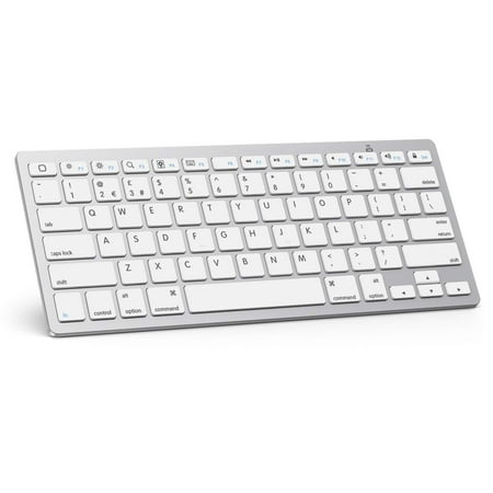 OMOTON Ultra-Slim Bluetooth Keyboard for iPad 10th 9th 8th 7th Gen, iPad Air 5th 4th Gen, iPad Pro, Silver White