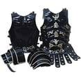 thumbnail image 2 of THOR INSTRUMENTS Medieval King Roman Movie Helmet+Muscle Jacket Black Costume W/Shaulder Rustic Vintage Home Decor Gifts, 2 of 5