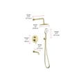 thumbnail image 2 of Elegant Lighting George Complete Shower And Tub Faucet With Rough-In Valve In Brushed Gold, 2 of 10