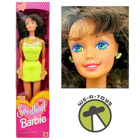 Sweetheart Barbie Doll Brunette in Yellow Dress 1997 Mattel 18610