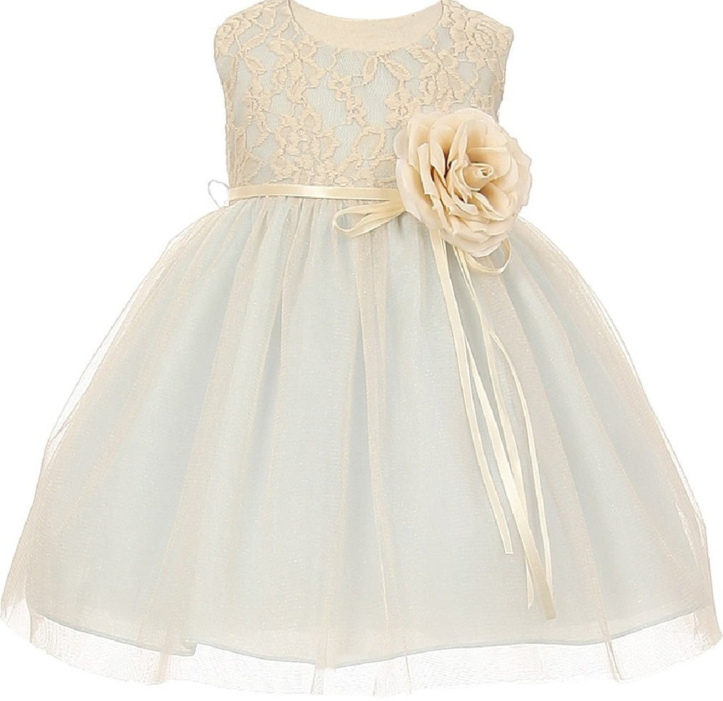 Blunight Collection - Two Tone Lace Ribbon Baby Little Flower Girls ...