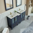 thumbnail image 4 of Vanity Art 60 Inch Double Sink Bathroom Vanity Combo Set 1 Side Cabinet 2 Shelves 7 Dove-Tailed Drawers Ceramic Top Bathroom Cabinet with Free Mirror VA3024-60B, 4 of 10