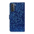 thumbnail image 5 of Glitter Wallet Case for Samsung Galaxy S21 FE, Sparkle Bling PU Leather Wrist Strap Soft TPU Shockproof Flip Cover with Kickstand Magnetic Clasp Card Slots Shining Case for Women Girls,Blue, 5 of 9