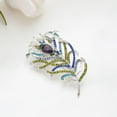 thumbnail image 3 of FRCOLOR Stylish Shaped Crystal Brooch Pin for Women Lightweight Alloy Silver Tone 2137, 3 of 8