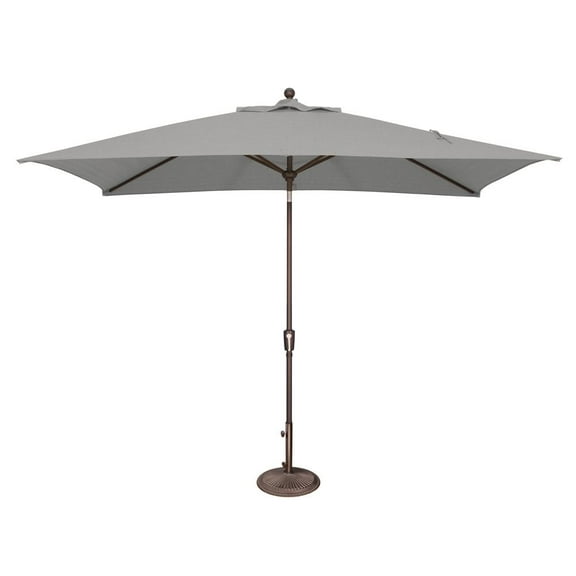 Simply Shade Catalina Octagon Push Button Tilt Umbrella in Bronze/Cast Silver