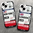 thumbnail image 2 of Billete de viaje de la ciudad mundial, Nueva York, París, etiqueta, funda de teléfono para Samsung Galaxy S10, S20, S21, S22, S23, S24, FE Plus, Ultra Note 20, 2 of 5
