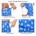 thumbnail image 5 of Men's Quick Dry Casual Beach Shorts Blue Sky and Rain with Pockets, Lightweight Swim Trunks for Surfing Gym, 5 of 9