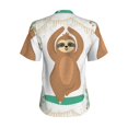 thumbnail image 3 of Uemuo Cute Sloth In Yoga Pose Tree Printed Women's Classic V-Neck T-Shirt - Soft, Breathable, Moisture-Wicking, Perfect for Casual, Office, Travel, and Everyday Wear-Small, 3 of 5