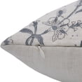 thumbnail image 3 of Fabdivine Block Print Throw Pillow Cover, 24x24 Inch Off White Linen Decorative Cushion Cover, Floral Print Boho Design White Pillow Cover for Sofa and Couch, 3 of 5