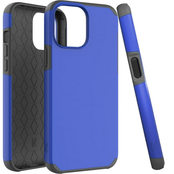 Bemz Slim Case for iPhone 13 Pro (Dual Layer Shockproof Protection Cover) and Keychain Touch Tool - Classic Blue