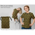 thumbnail image 5 of oneOone Coton Tissu Noir Robe Rétro Floral Tissu Tissu Imprimé par la Cour 42 Pouces de Large, 5 of 5