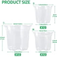 thumbnail image 3 of 36 Packs 5/4/3.5 Inch Reinforced Clear Nursery Pots with Drainage Hole, Transparent Variety Pack Plastic Plant Pot Seedling Planter Seed Starter Flower 20pcs Labels, 3 of 8
