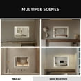 thumbnail image 2 of Niveal 48 x 36 Inch Mirror for Bathroom, Anti-Fog Dimmable Modern Rectrangle Vanity Mirror LED Wall Mounted Makeup Mirror (Silver), 2 of 11