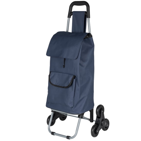 Mainstays Stair Climber Shopping Cart with front pocket, Polyester