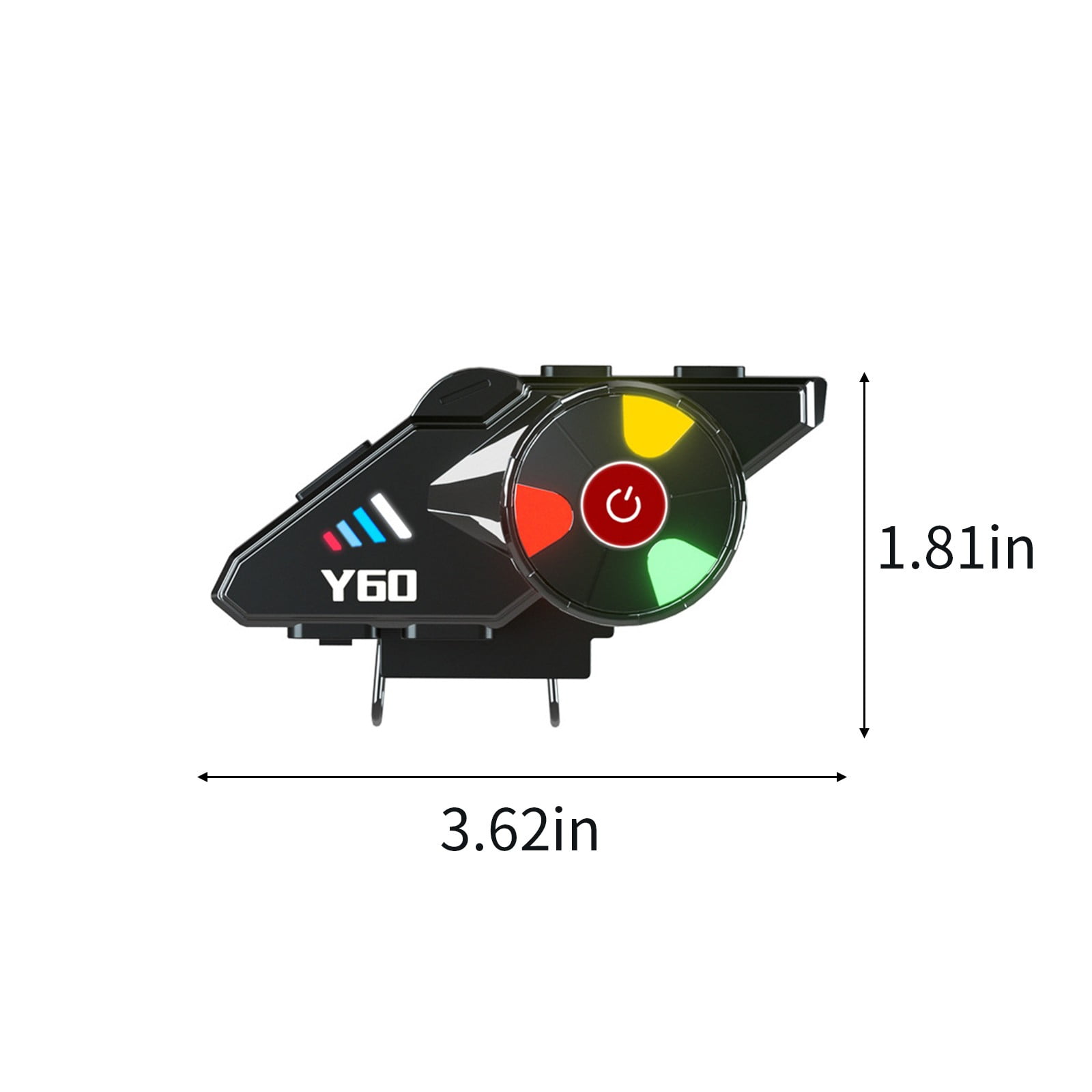 Tarmeek Motorcycle Helmet Bluetooth Headset 5.3, RGB Lighting Waterproof Noise Reduction Intercom System with Hands-Free Calling for All Helmets