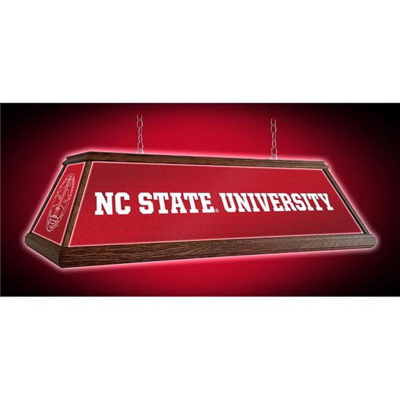 Grimm Industries NC-330-01 49 in. Premium Deluxe Wood Pool Table Light NC Institution Logo, White, Red, & Brown