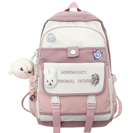 TAVIMART  -  Schoolbag Female Junior High School Girl College Student Backpack New Striped High School Student Backpacks