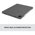 thumbnail image 3 of AmPm Combo Touch iPad Pro 12.9-inch (5th, 6th gen - 2021, 2022) Keyboard Case - Detachable Backlit Keyboard with Kickstand, Click-Anywhere Trackpad, Smart Connector - Oxford Gray; USA Layout, 3 of 8