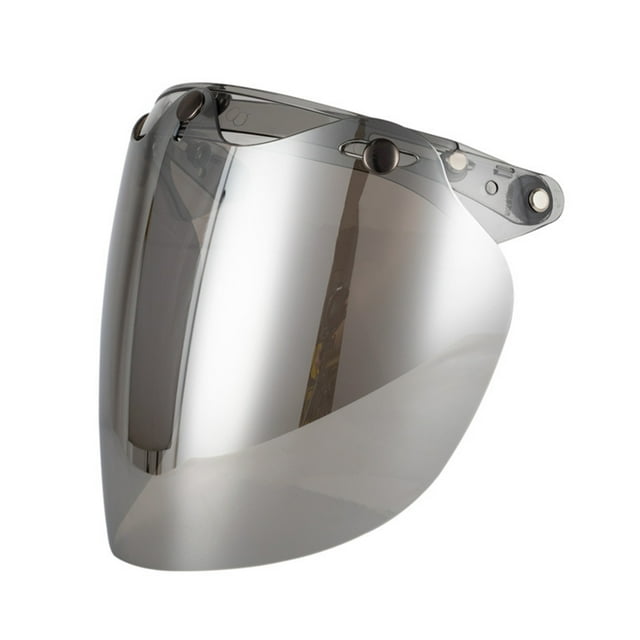 keepw Effective Protection Colourful Helmet Bubble Visor Motorcycle Helmet Bubble Visor Wide Compatibility silver