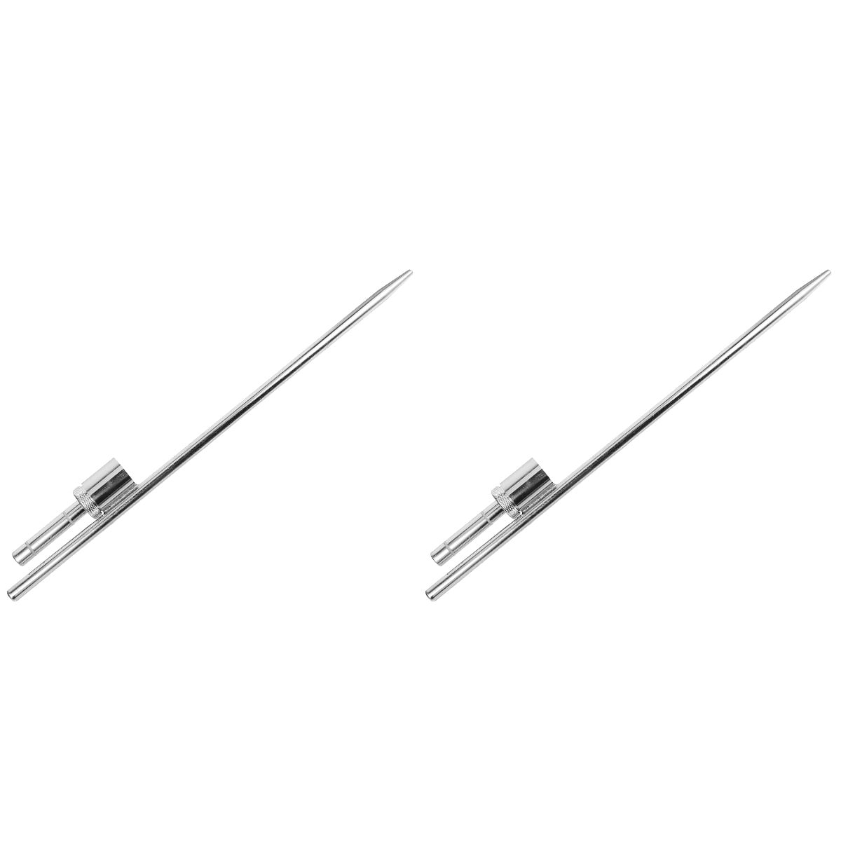 HOMEMAXS 2pcs Inserting Flag Base Sign Flag Stand Beach Flags Pole Base Metal Flagpole Beach Flags Base