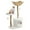 1 Platform, variant on Kojooin Real Wood Modern Cat Tree Tower, Cat Scratching Post with Bed for Indoor Cats with Natural Wicker Condo, Aesthetic Tree Stand, Boho Luxury Pet Furniture