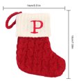 thumbnail image 2 of Calcetines Punto Colgantes Letras Bordadas Medias Con Puños Poliéster Rojo Blanco, 2 of 9