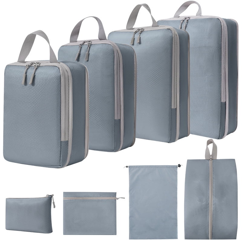 UNTIFUL 6-Piece Compression Packing Cubes - Travel Organizer Set With Laundry & Shoe Bags