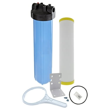 Tier1 20 Inch x 4.5 Inch Whole House Iron and Manganese Reducing Water Filter Replacement Cartridge Kit with 20 Inch Big Filter Housing Water Filtration System, Home Water Filter