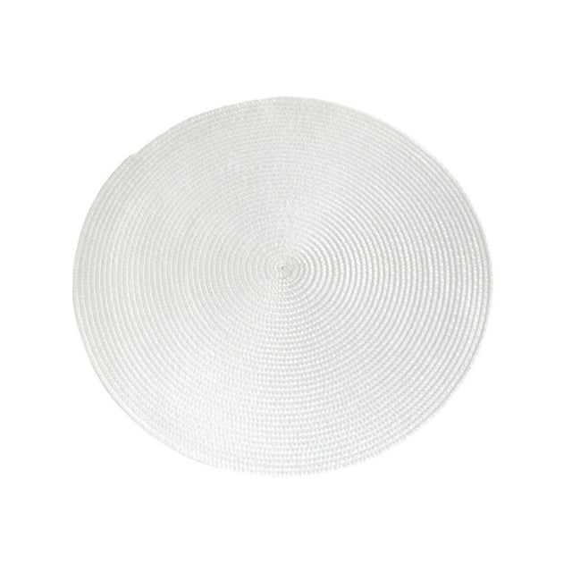 relayinert Napperons pour Toutes les Occasions Application Grand et Durabilité Robuste Napperons Ronds Sans Odeur Moderne Simple Blanc 1Ensemble