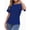 Navy, variant on Women's Dolman Sleeve Boat Neck T Shirts Casual Short Black S
