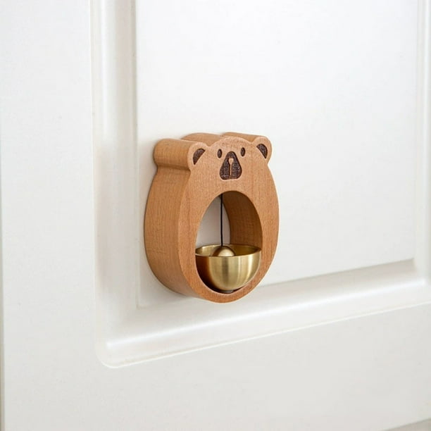 Timbre Adorable Bear con soporte de succión - Cascabel de viento fácil de instalar para regalos de decoración y inauguración
