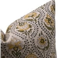 thumbnail image 4 of Premium Pure Linen Pillow Cover with Hand Block Prints By Fabdivine, 20X20, Amarbel, 4 of 4
