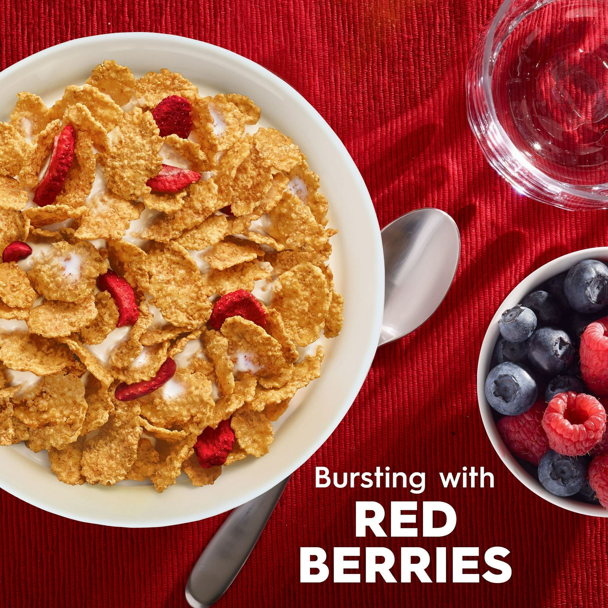 Kellogg's Special K Breakfast Cereal, Fiber Cereal, Family Breakfast, Family Size, Red Berries, 15.6oz Box (Pack of 2)