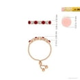 thumbnail image 4 of ANGARA Natural Seven Stone Ruby and Diamond Tennis Bolo Ring in 14K Rose Gold for Women (Size-2.5mm) | July Birthstone Jewelry for Her | Natural Ruby Rings, 4 of 9
