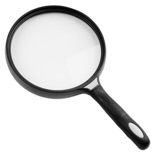 Insten 10X Magnifying Glass, 2 Inch Handheld Glass Reading Magnifier for  Small Print and Maps, Close Examination of Small Objects (Black) 