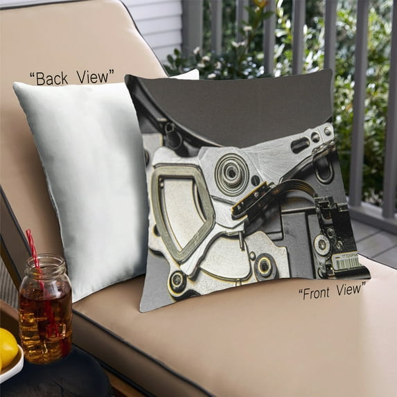 Ahgly Company Tools Guns Outdoor Throw Pillow, 18 inch by 18 inch