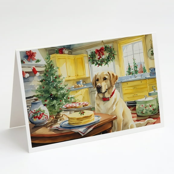 Labrador Retriever Christmas Cookies Greeting Cards Pack of 8 7 in x 5 in