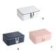 thumbnail image 5 of Minnieouse Caja de almacenamiento para joyas, organizador de pendientes, caja de anillo de doble capa, colgantes, contenedor de embalaje de almacenamiento Ropa, zapatos y accesorios Miscelánea Blanco Minnieouse AP017782-01, 5 of 6