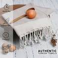 thumbnail image 4 of Evelynen Decorative Turkish Hand Towels for Bathroom & Kitchen Set of 4 (16" x 32") Beige, 4 of 5