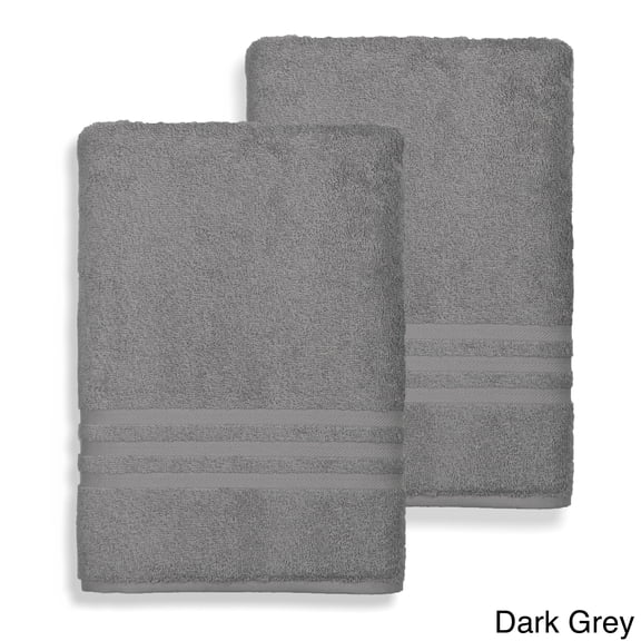 Authentic Hotel and Spa  Omni Turkish Cotton Terry Oversized Bath Sheet Towels (Set of 2) Grey