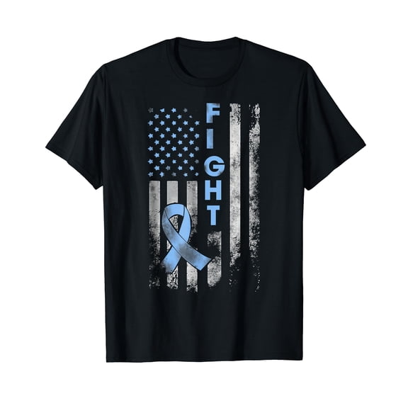 Prostate Cancer Awareness Shirt Fight American Flag Gifts T-Shirt
