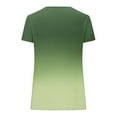 thumbnail image 4 of Delayuji Short Sleeve Womens Tops 2025 Spring Neck Casual Print Tunic T Shirts Womens Tops Green Xxl Polyester,Spandex Short Sleeve Shirts for Women, 4 of 5