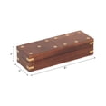 thumbnail image 4 of Classic Dominoes Tabletop Game Box - Decorative Game for Family Gatherings or Parties, Coffee Table, and Living Room Decor Game - Styled with Home, Office, and Shelf Decor Accents - 2", Brown, 4 of 12