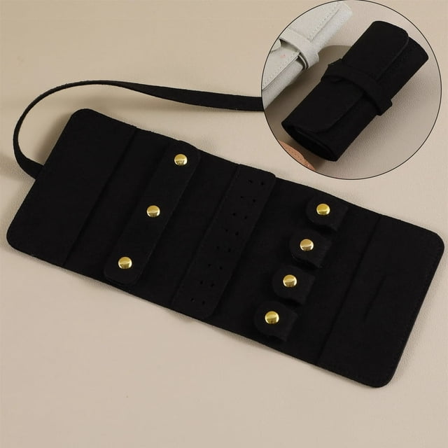 CUITING Small Travel Jewelry Organizer Roll Bag Mini Size & Light Weight Portable for Daily and Travel Use Perfect for Rings Necklaces Earrings and Bracelets Face & Storage Bags Extra&nbs
